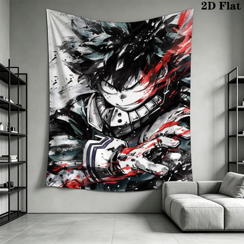 My Hero Academia Wall Tapestry Aesthetic Wall Hanging Printed Fabric Blanket Decorative Tapestries for Bedroom Living Room Home Decor