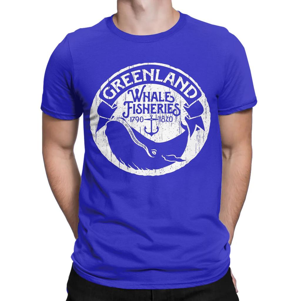 Greenland Whale Fisheries Fishing T-Shirt for Men  Funny Pure Cotton Tees Round Collar Short Sleeve T Shirt Gift Idea Clothes