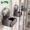 Punch-Free Suction Mop & Broom Holder