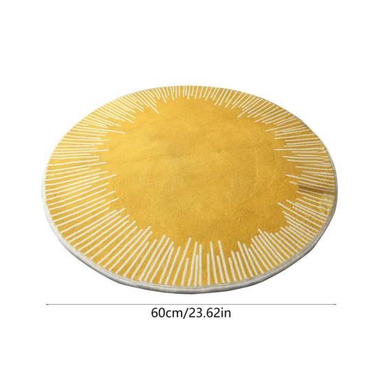 Boho Round Rugs - 2Ft Washable Non-Slip Small Round Area Rug Throw