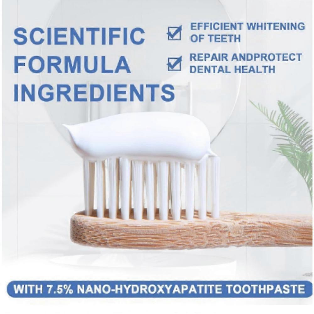 3X 10% HAP Nano-Hydroxylapatit Zahnpasta Fluoridfrei Zahnschmelz Reparatur Aufhellende Zahnpasta, Cool Mint Frischer Atem