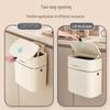 Large Wall-Mounted Kitchen & Bathroom Trash Bin with Sliding Lid