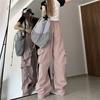 Women Y2K Cargo Pants Streetwear Drawstring Baggy Sweatpants Women Fashion Casual High Waist Big Pockets Hip Hop Trousers