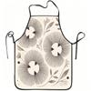 1pc Abstract Floral Line Art Print Apron, Durable And Easy To Clean, Adjustable Waistband, Polyester Material, for Kitchen Cooking, Gardening, Orchard