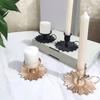 huaqianguhh Wrought Iron Candle Holder, Vintage Metal Candlestick with Frosted Matte Black Rust-Proof Finish, Handheld Design Holder for Home