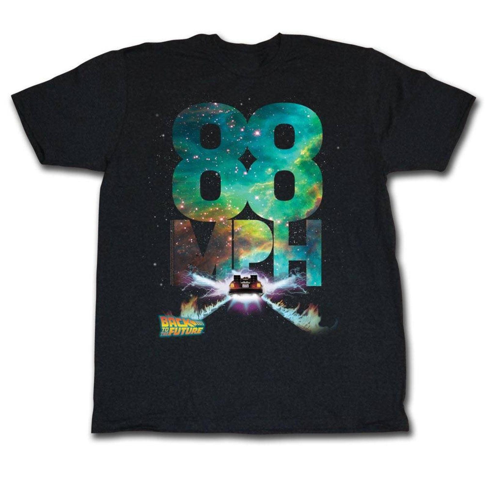 Back to the Future Galactic Speed Black Adult T-Shirt 4XL