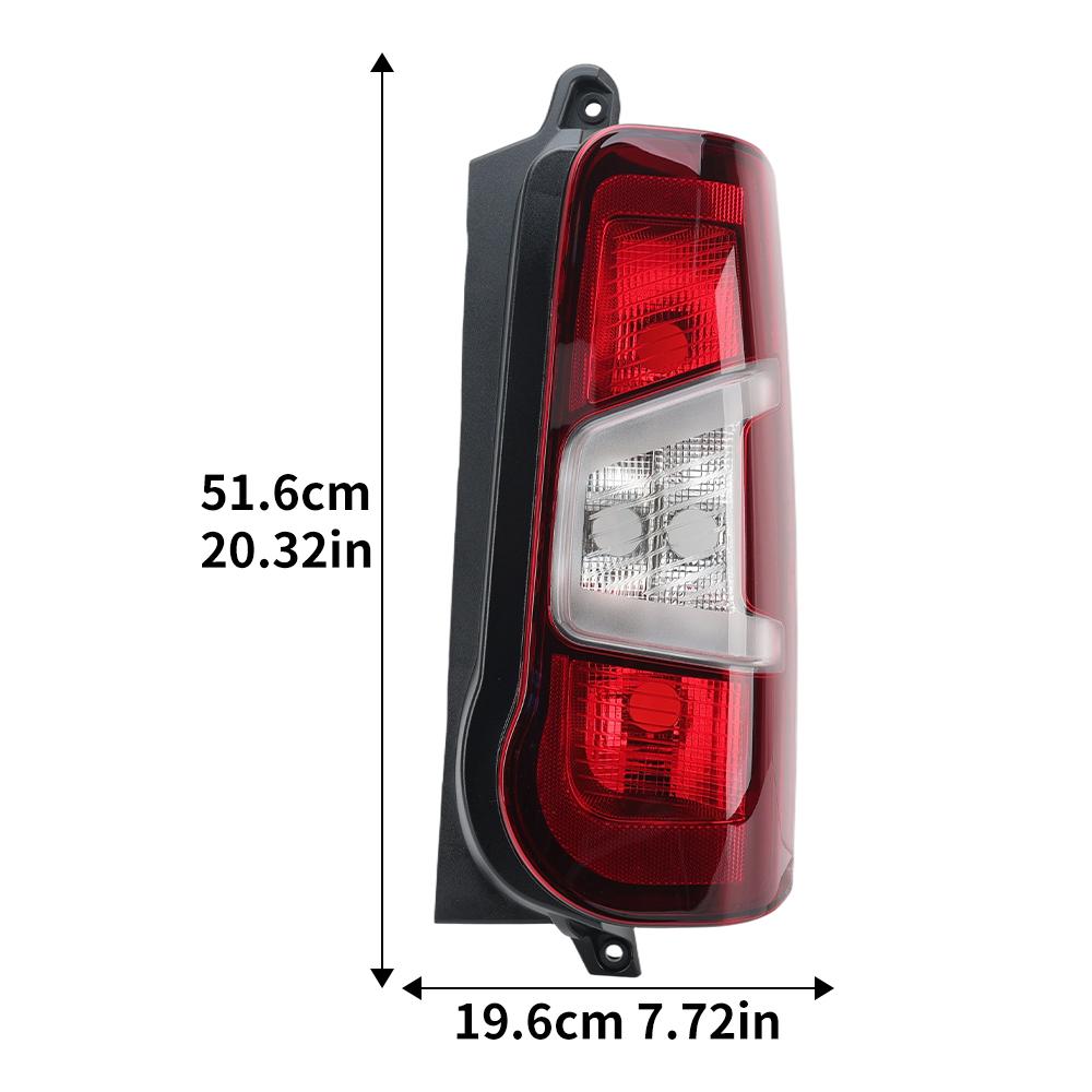 Left/Right Tail Light Without Bulb for Peugeot Partner for Citroen Berlingo for Vauxhall Combo for Toyota Proace City 2019-2023