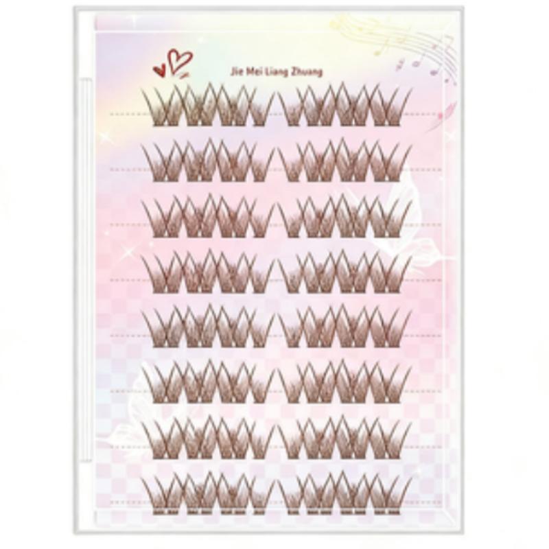 Soft Segment False Eyelashes in Dark Brow &Black, Natural Wispy Look for Everyday Wear–Lightweight,Realistic Lash Extension for a Subtle Flirty Effect