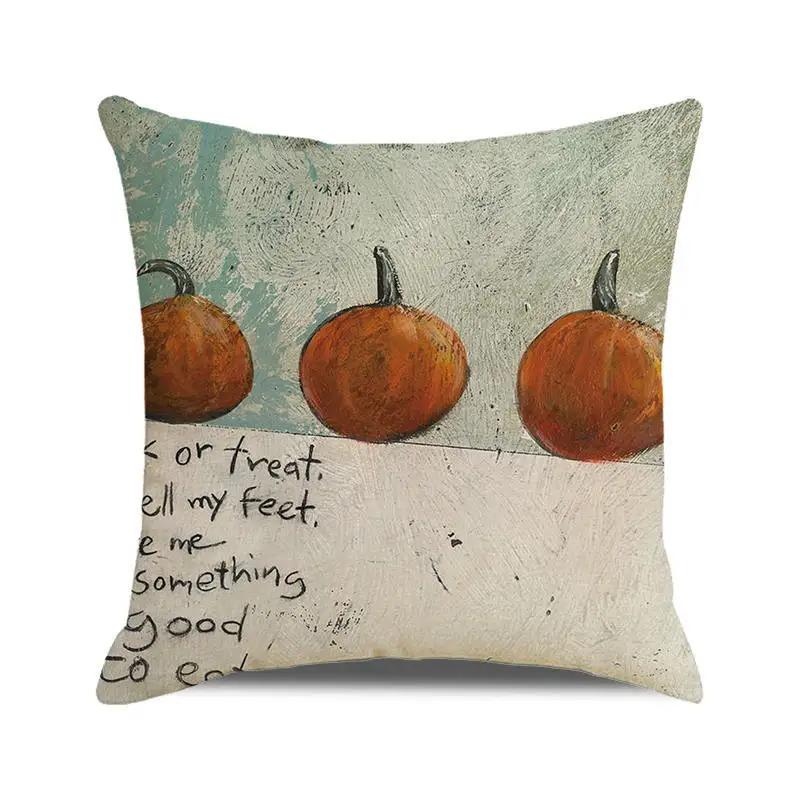 Halloween Holiday Party Decorations Pumpkin Cat Ghost Face Pillowcase Suitable for Home Living Room Sofa Room Decoration