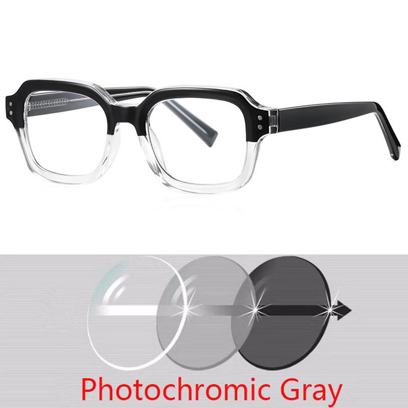 Square  Retro British Style Optical Frame European Fashion Eyeglass Frame 0 -1.0 -1.5 -2.0 -2.5 To -6.0