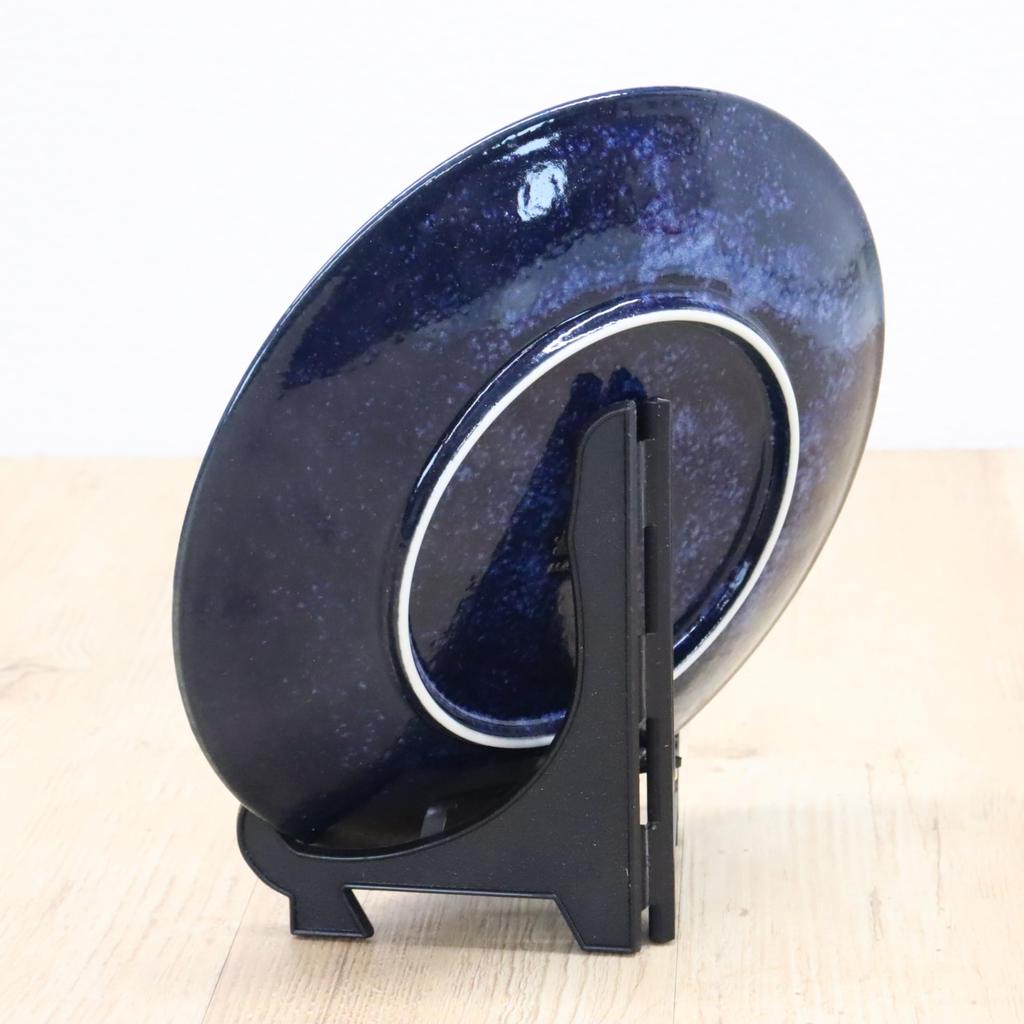 Japanisches Souvenir Welle Berg Blauer Teller Fuji, Fuji, (Gerahmt)