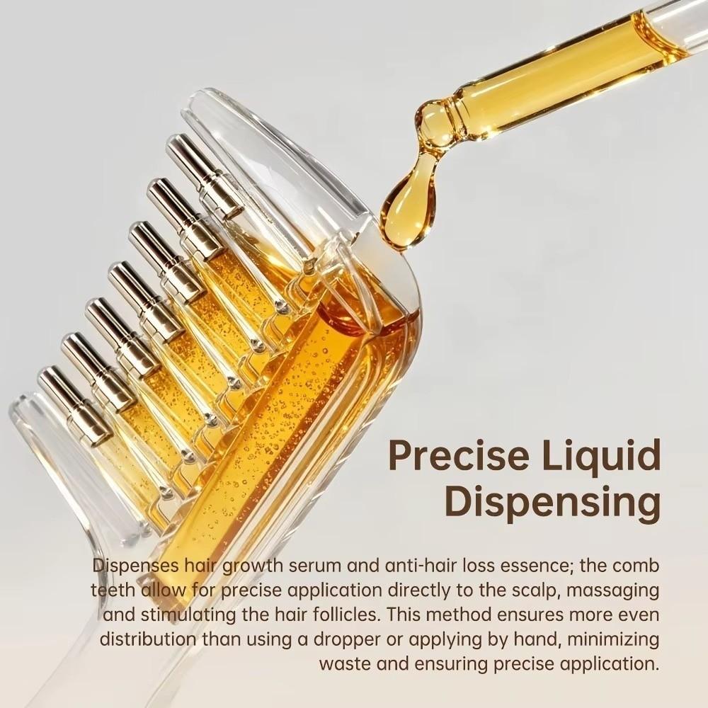 Transparent Scalp Liquid Guide Comb Anti-Frizz Scalp Massage Comb Hair Growth