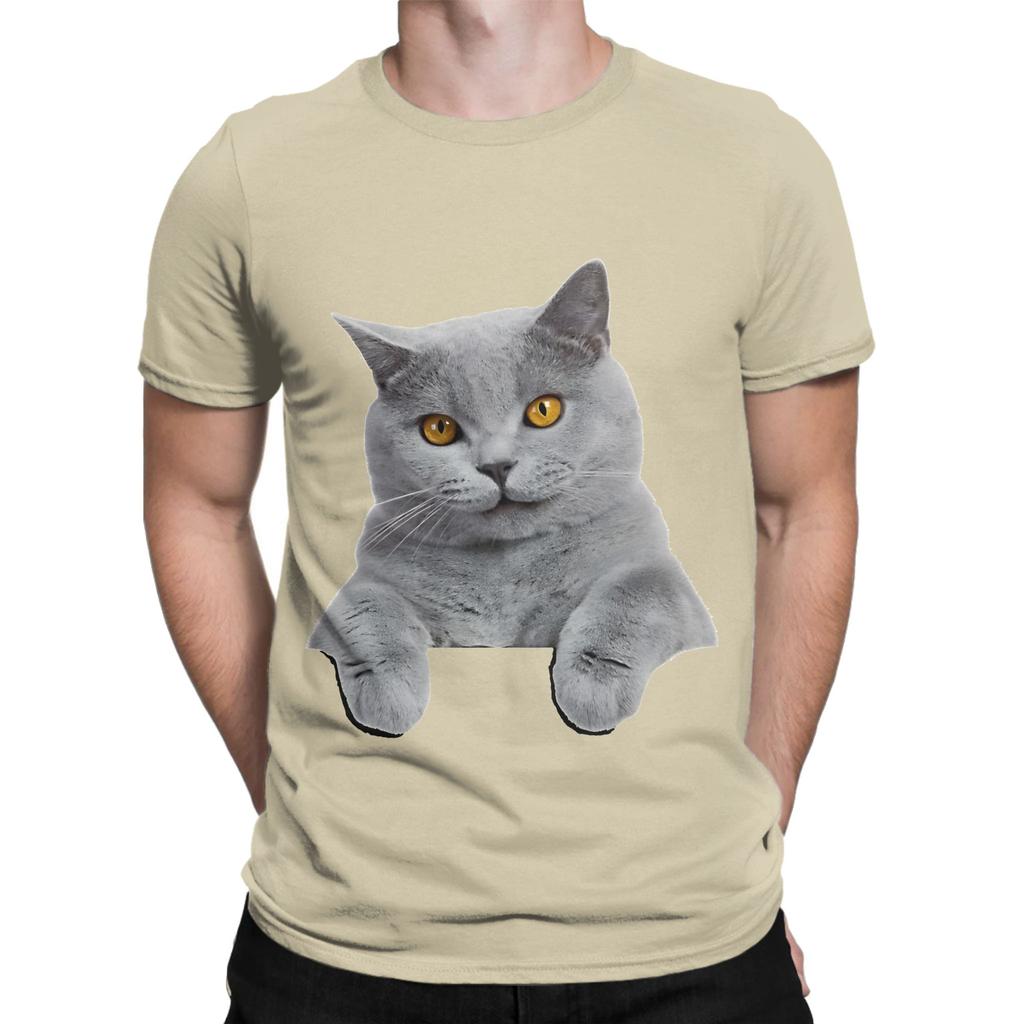 British Shorthair Painting Funny 100 Cotton Tshirt Shorthair Tops Tees For Unisex