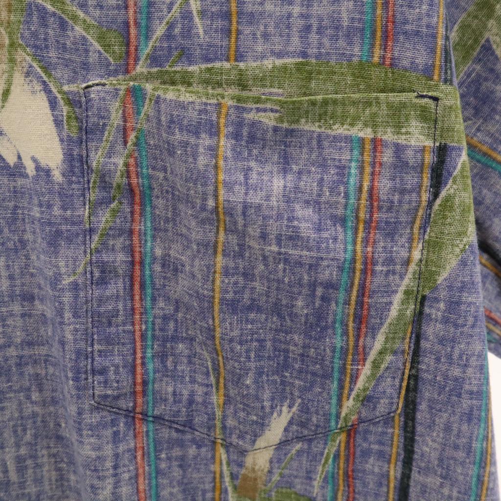 MARK RAYSTEN Reverse Print Palm Tree Pattern Short Sleeve Aloha Shirt Men's Used