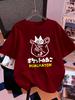 Cute Cat Cartoon Printing Short Sleeve TShirts Womens Summer Cotton Tee Shirts ONeck Comfortable Loose Tops Casual Clothes