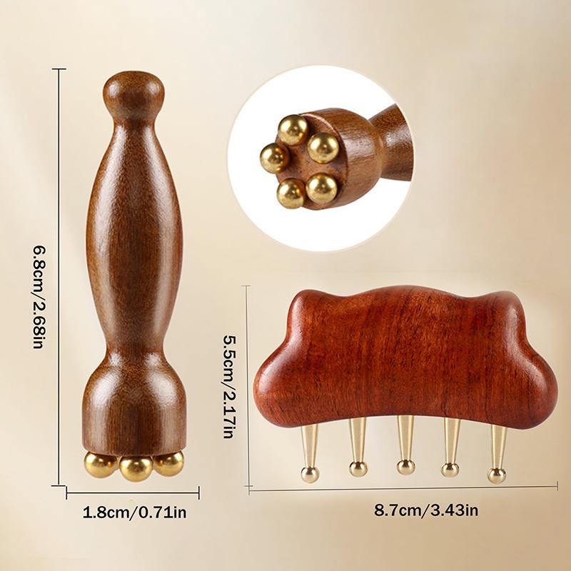Lotus Seedpod Shape Massager Facial Physiotherapy Tool Sandalwood Face Eye Massage Tools Gua Sha Face Skin Care Massage Sticks