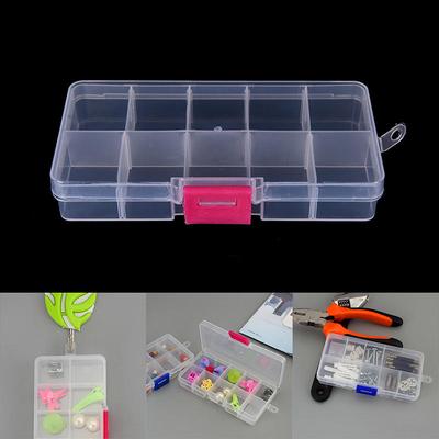 Plastic10 Slots Adjustable Jewelry Storage Box Case Craft Organizer Beads