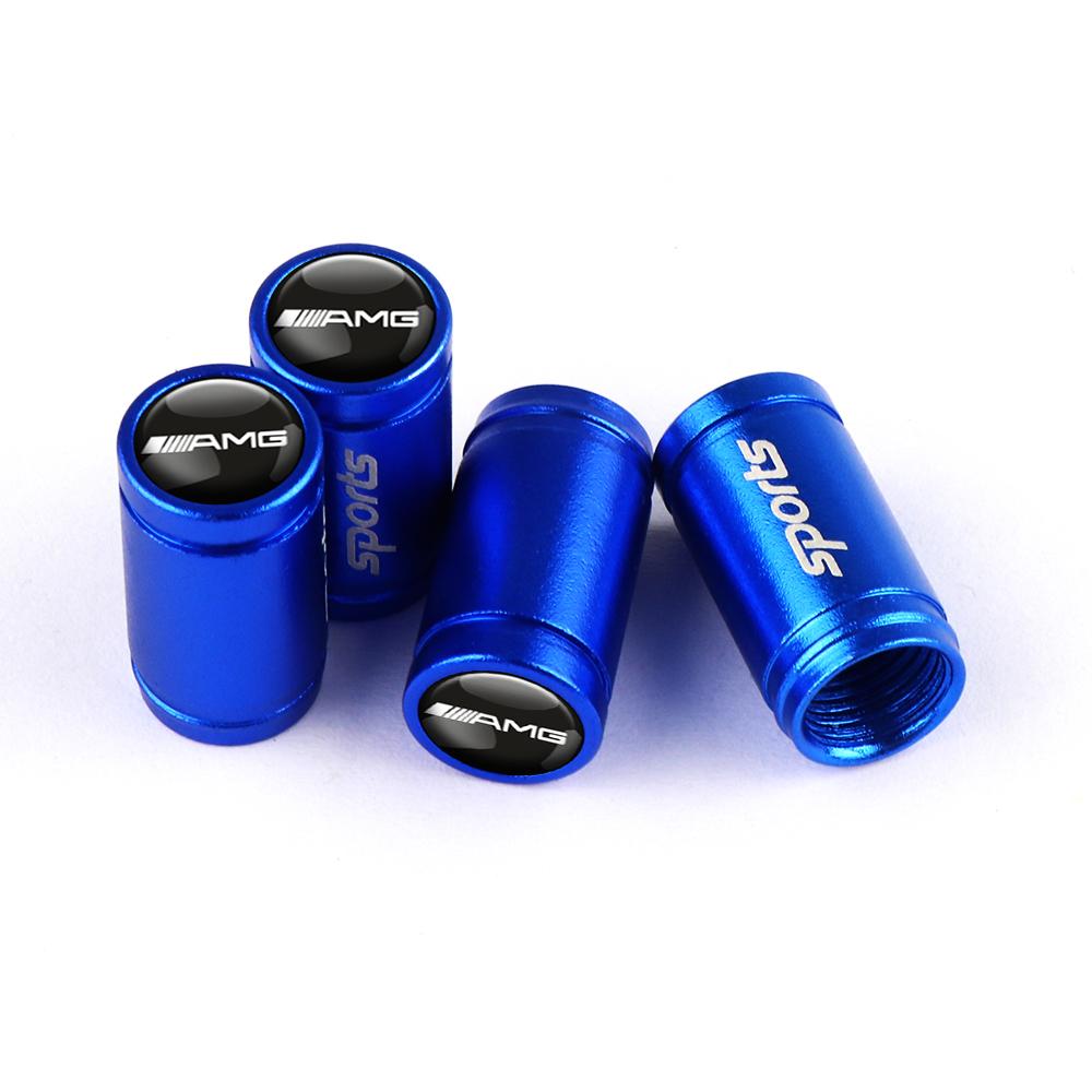 4pcs Auto Wheel Tire Valve Cap Dust Cover Car SPORTS Badge Decora For Mercedes Benz AMG W124 W202 W203 W204 W210 W211 W212 W220