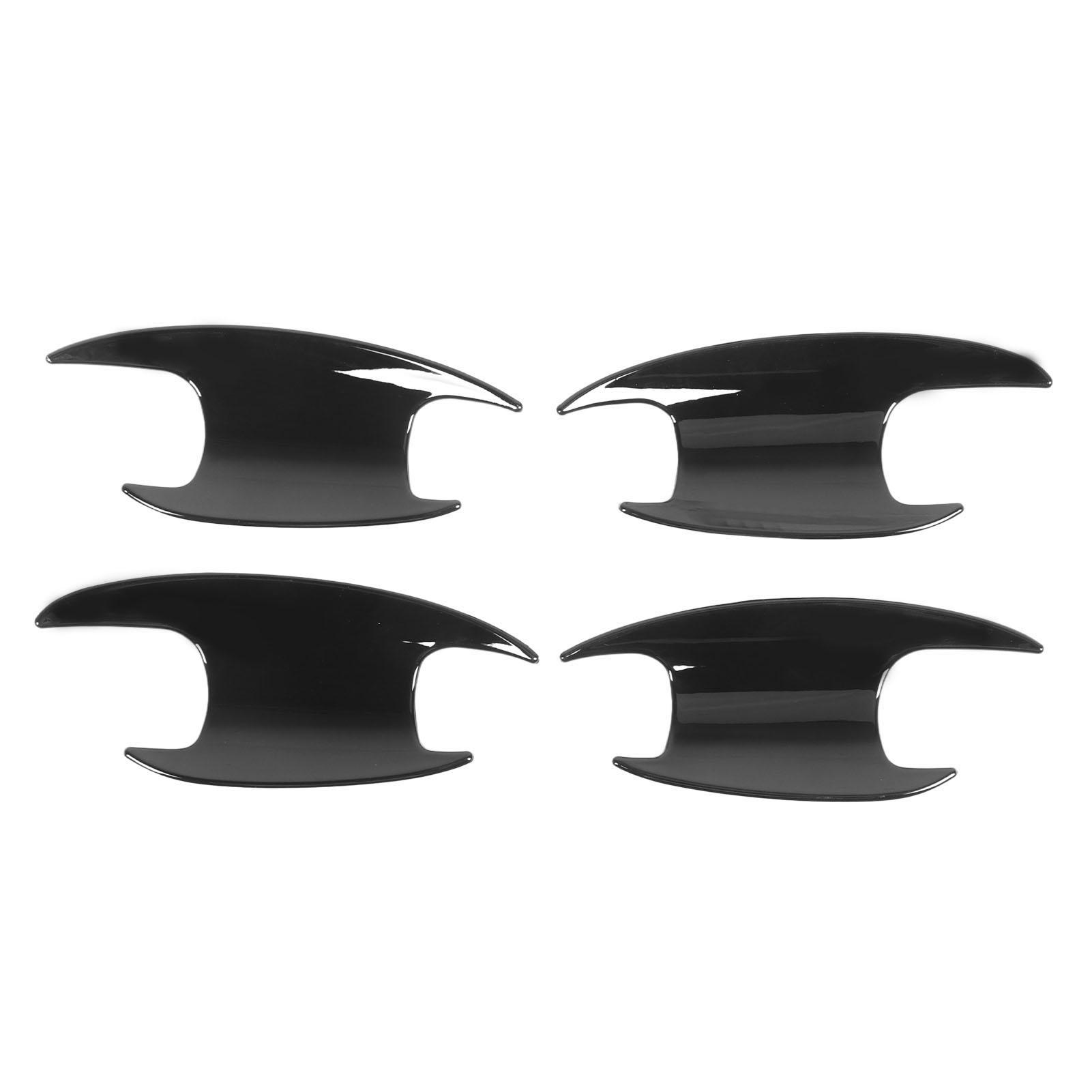 

4PCS Exterior Door Handle Bowl Cover Piano Black Smooth Surface Replacement For MercedesBenz