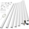 TV Wire Cable Concealer 10PCS Raceway Kit Wall Cord Cover Set for Home Office Safety Tidy Solution