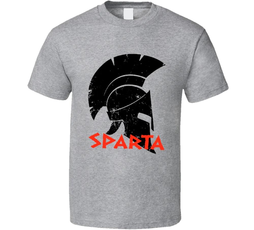Spartan Warrior Helmet Mens Gift T Shirt High Quality Cotton Large Sizes Breathable Top Loose Casual Tshirt S3XL