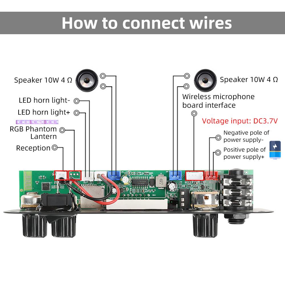 DC 3,7-5V MP3 BT Dekodierplatine 2 * 10W Mit Leistungsverstärker MP3 / WMA / WAV / FLAC / APE Mit Mikrofonfunktion D152BT