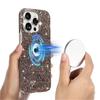Luxury Glitter Jewel Glossy for MagSafe Phone Case For iPhone 16 Pro Max 15 14 Plus 13 12 Plating Shockproof Magnetic Hard PC Bumper Cover