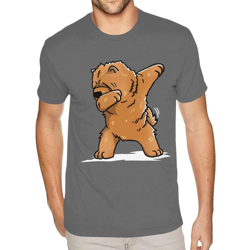 Short Sleeves Round Collar Pure Cotton Chow Chow T-Shirts Free Man's S TeeShirt Breathable men clothing