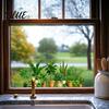 Balcony Window Decal Adsorption No Sticker Plant Green Static Glass Clings Electrostatic Fiddleleaf Fig Glue Reusable Privacy Decor for
