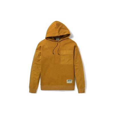 Front Pocket Outdoor Solid Logo Sports Hoodie Men Hoodies Wheat A234A-P47