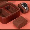 Elegant PU Leather Watch Case 2 Slots Timepieces Organizer Fashionable Watches Travel Pouch for Jewelry Enthusiasts