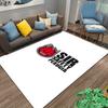 Area Rug SIR Safety Perugia Red Devil Mascot Logo Emblem Carpet Living Room Office Decor Gift for Men
