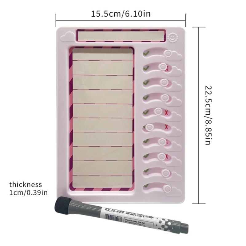 Tabulka povinností s posuvníky Smazatelný seznam úkolů Plánovací tabule Rozvrh denní rutiny Plánovač Nástroje pro ADHD pro děti