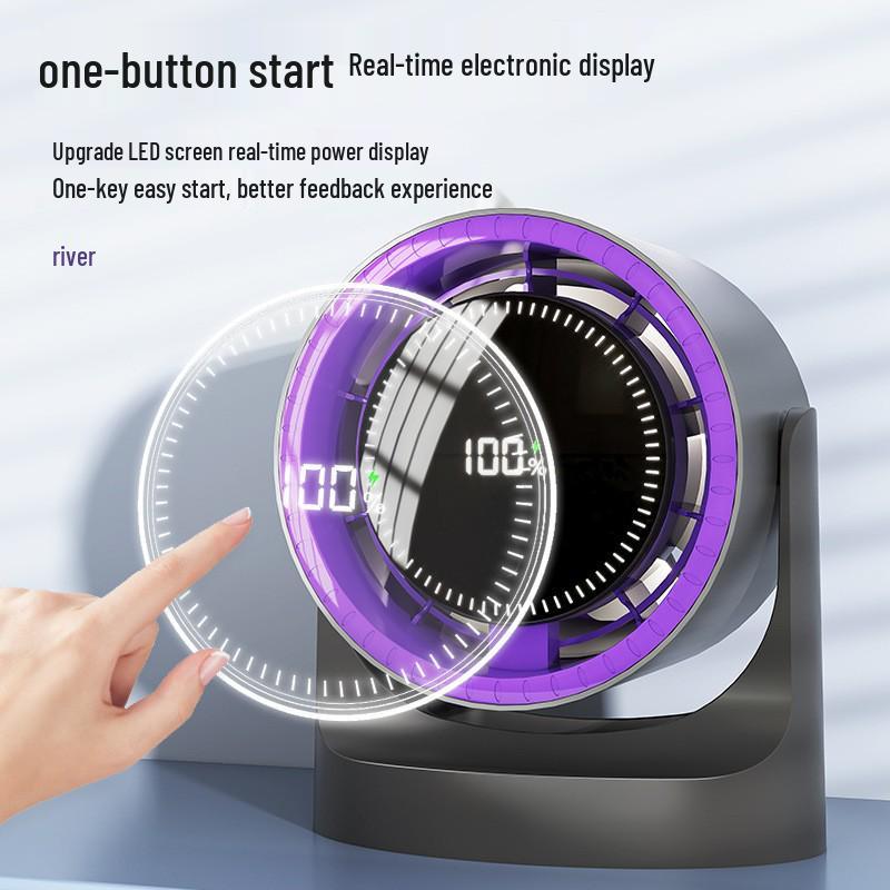 Dormitory Digital Clip Fan: Portable, Low-Noise, Silent Desktop Circulation Fan with Display