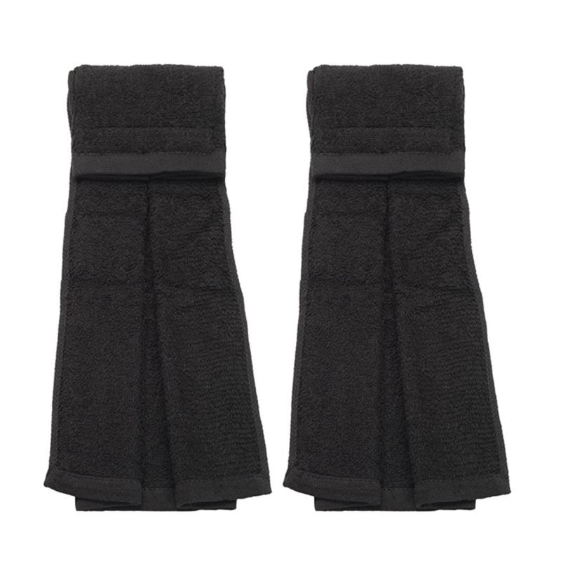 

2 шт. Футбольное полотенце Хлопковое полотенце для рук Высоко впитывающее Микрофибра Полотенце для футбольного поля для спортзала Йоги Гольфа чёрный