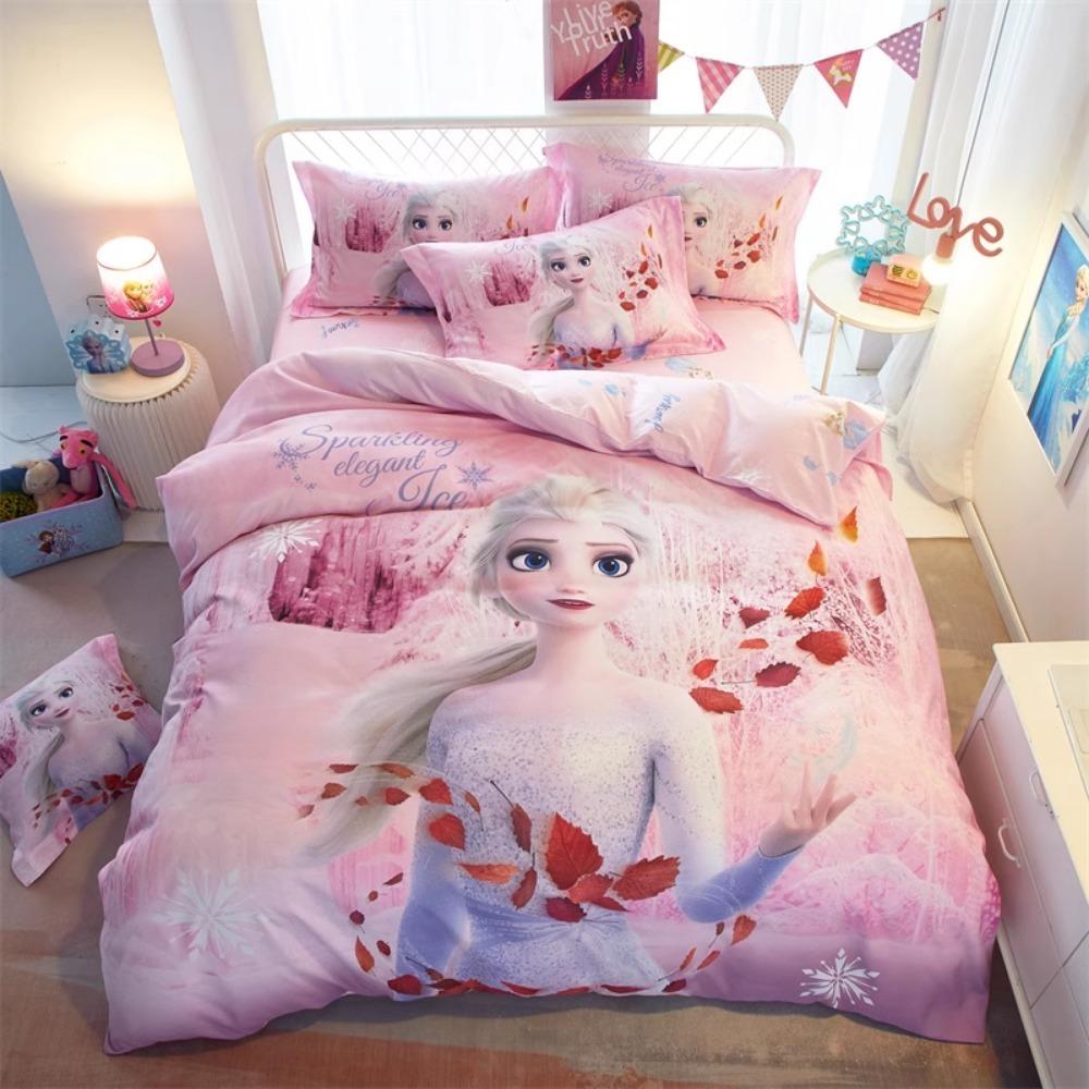 Cartoon IJs Sneeuw Koningin Motief, Microvezel Beddengoed Sets, Kinder Dekbedovertrek voor Tieners volwassenen Dekbedovertrek prinses Motief