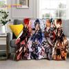 3D Niedliche Genshin Impact Cartoon Spiel Weiche Flanelldecke für Betten Schlafzimmer Sofa Picknick, Überwurfdecke für Outdoor-Freizeit Nickerchen Geschenk