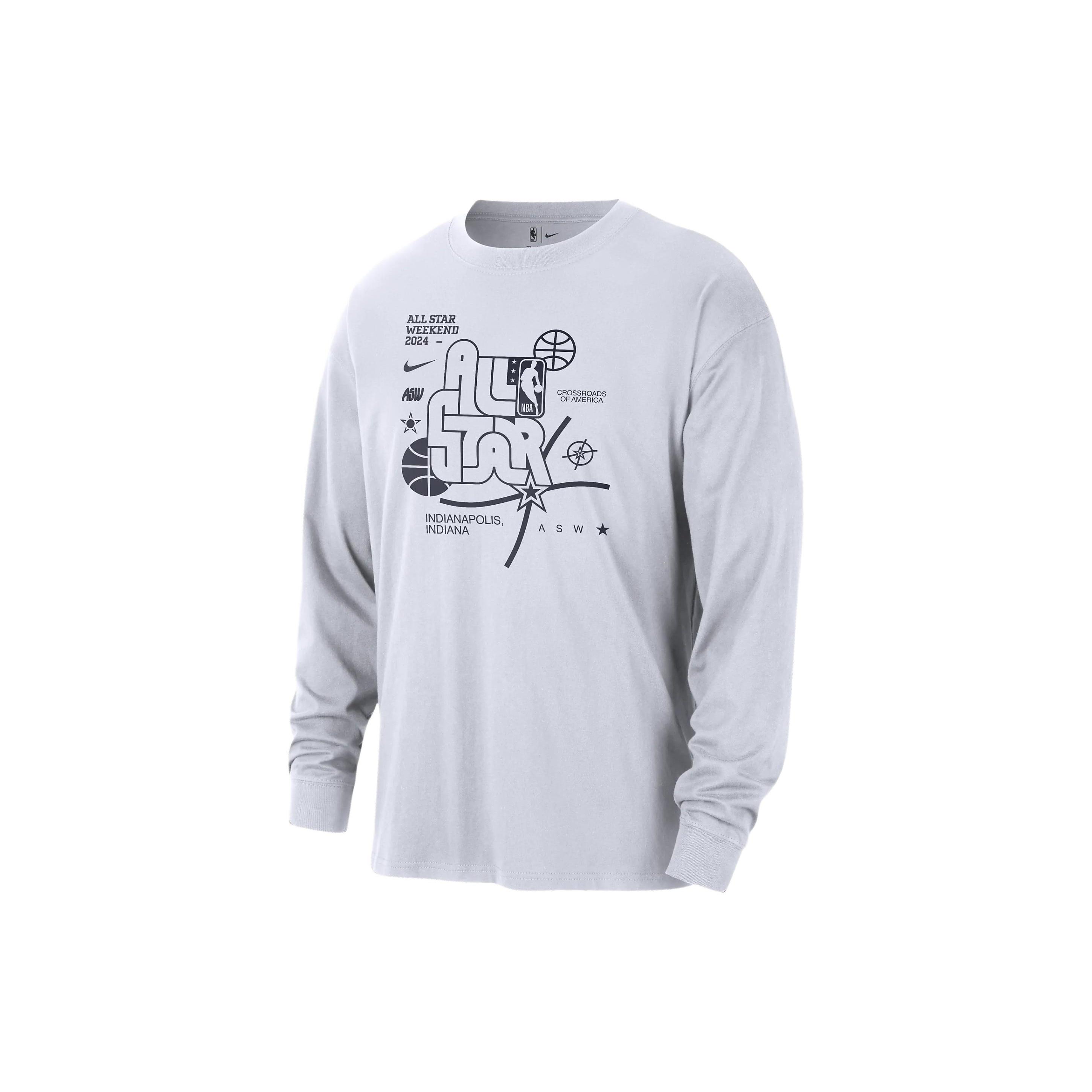 Nike 2024 NBA All-Star Weekend Max90 Long-Sleeve T-Shirt White Men s FQ6530-100 XL