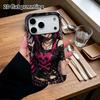 Phone case: 2D flat, suitable for iPhone 18 17 16 15 14 13 12 Pro, rock girl style, perfect holiday gift for Christmas and Halloween