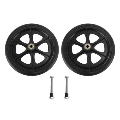 2pcs Wheelchair Wheel 8 Inch Replacement Electric Wheelchair Accessory for Most Electric Wheelchairs Black