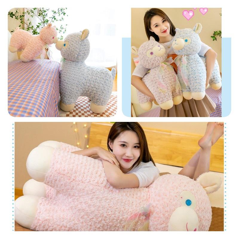 Cute Llama Alpaca Plush Toy For Girls Birthday Gift, Cartoon Lamb Stuffed Animal Pillow