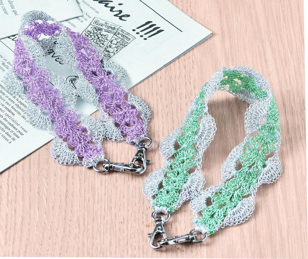 Takagi Fiber Panami Knitting Kit Metallic Free Cord Bright Hand Strap (Mint) FC-8