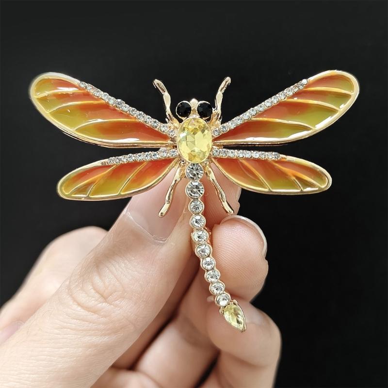 Multipurpose Fun Sophisticated Dragonflies Brooch Elegant Designs Portable Fashion Accessory for Performers Daily Outfit