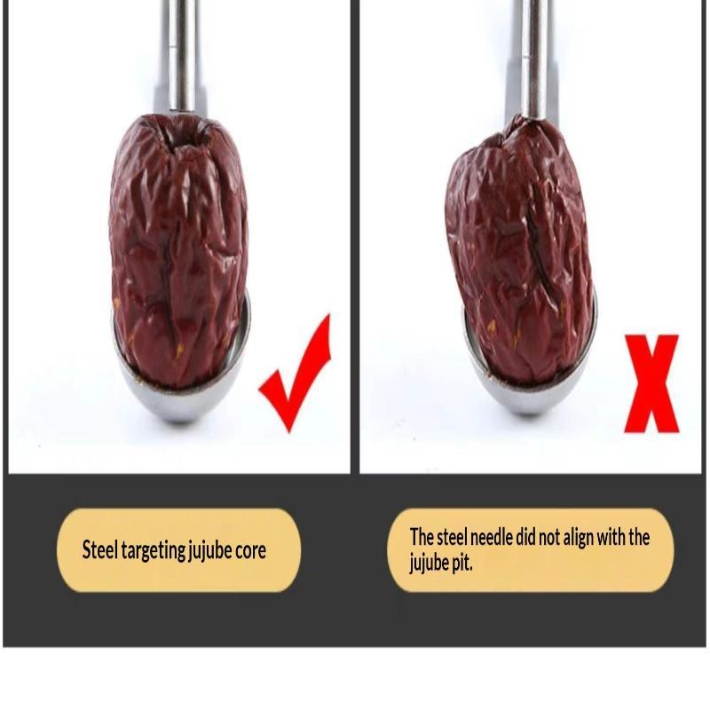 Denocciolatore per Ciliegie e Giuggiole in Acciaio Inossidabile Facile da Usare e Robusto Perfetto per la Cucina di Casa, la Pasticceria e la Preparazione di Snack Sani