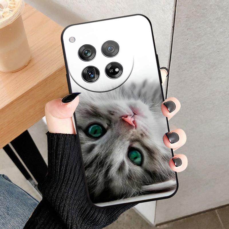 Etui Osłona Na OnePlus 12 Na OnePlus12 Fundas Nowe Czarne Miękki Silikon TPU Ochronne Etui Na Telefon Dla One Plus 12 Zderzak Coque