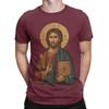 Icona Greco-Ortodossa di Gesù Cristo Divertente Maglietta 100% Cotone Top di Gesù Magliette Per Unisex