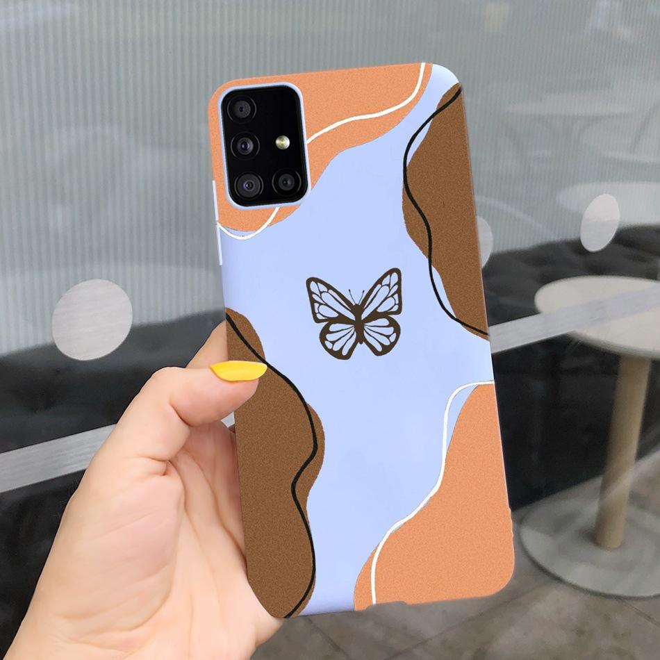 Cute Cartoon Phone Case For Samsung Galaxy M51 M31 Candy Color Soft Silicone Back Cover For Samsung M51 SM-M515F M31 Prime M315F