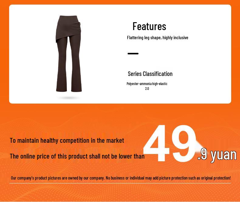 Dvoudílná sukně na jógu s kontrolou bříška, vysokým pasem a plisovanou klopou proti rozpakům pro ženy