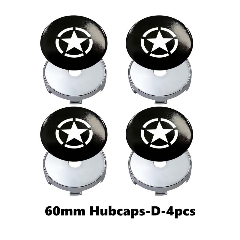 4pcs 56/60mm Car Wheel Center Hub Caps Tire Rim Covers Accessories For Jeep Grand Cherokee Wrangler JK Renegade Gladiator