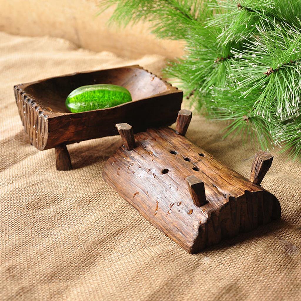 Holzseifenschale für die Dusche, Selbstentleerende Seifenschale für das Badezimmer, Verlängert die Lebensdauer von Seifen und hält sie trocken